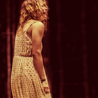 A distored Billie Piper (Her) in Yerma at the Young Vic by Johan Persson