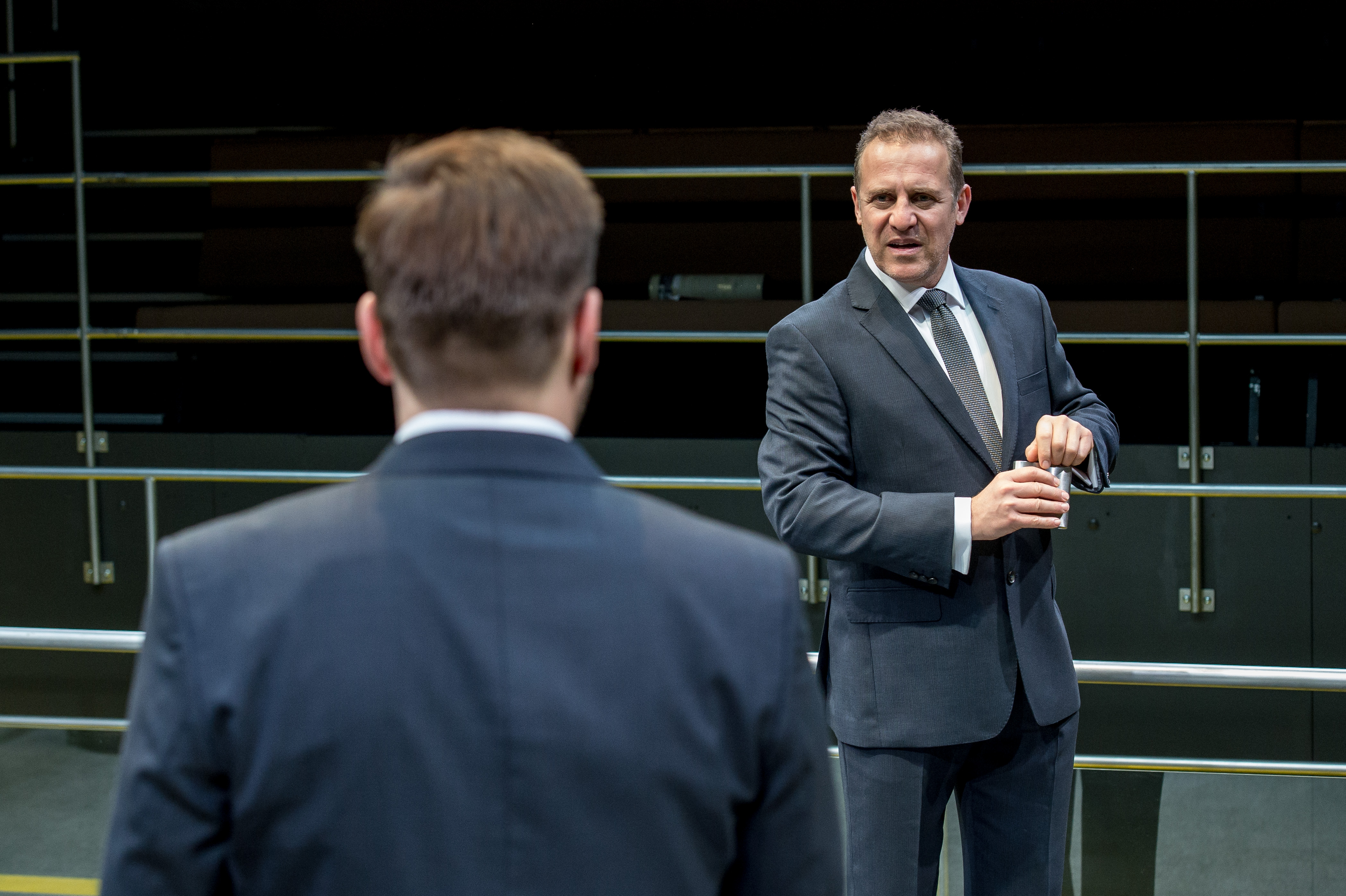 Nigel Lindsay in Bull at the Young Vic. Photo by Manuel  Harlan. 