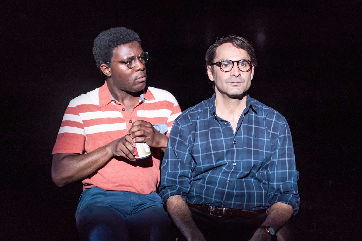 Ashley Samuels and Zubin Varla in Fun Home at the Young Vic. Photo by Marc Brenner