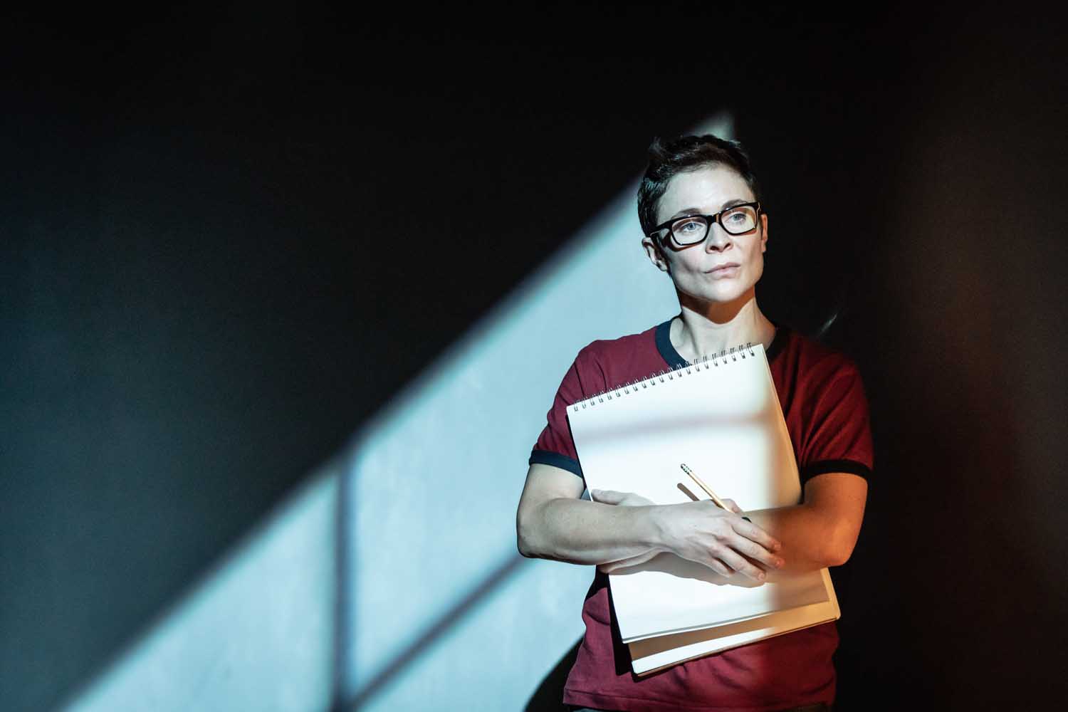 Kaisa Hammarlund in Fun Home at the Young Vic. Photo by Marc Brenner