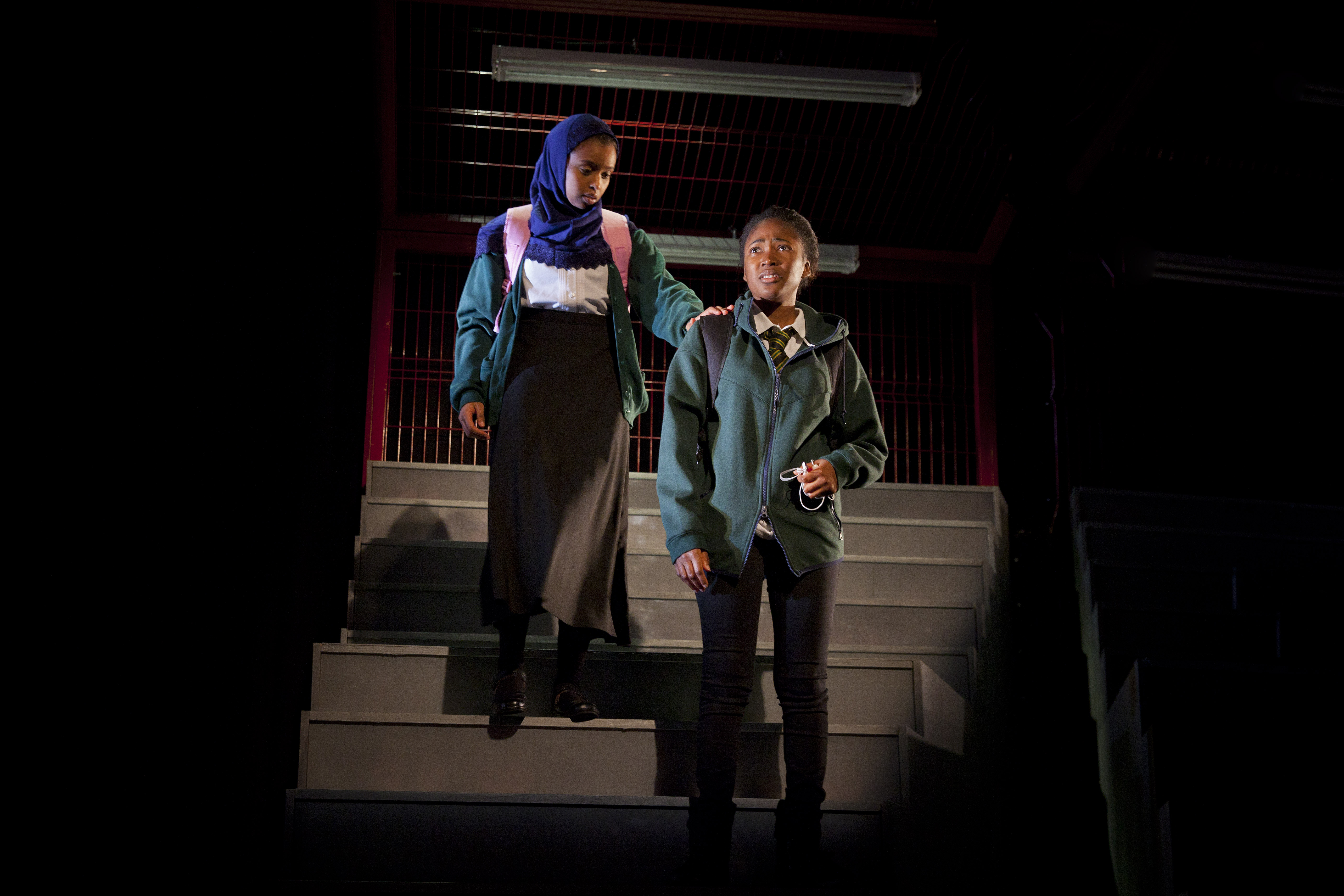 Tsion Habte (Iqra) and Adelayo Adedayo (Muna) in Cuttin' It at the Young Vic © David Sandison.jpg