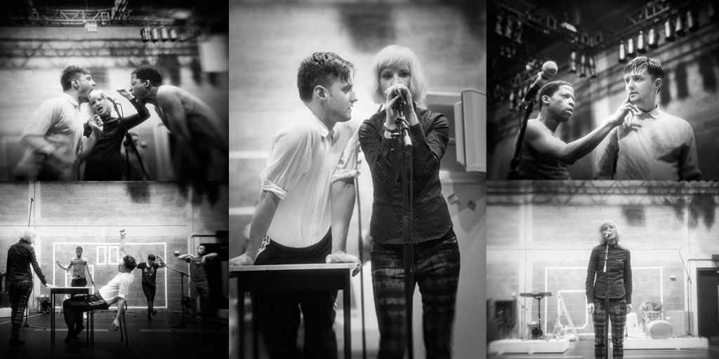 The company in rehearsal for If You Kiss Me, Kiss Me. Photos by Johan Persson. 