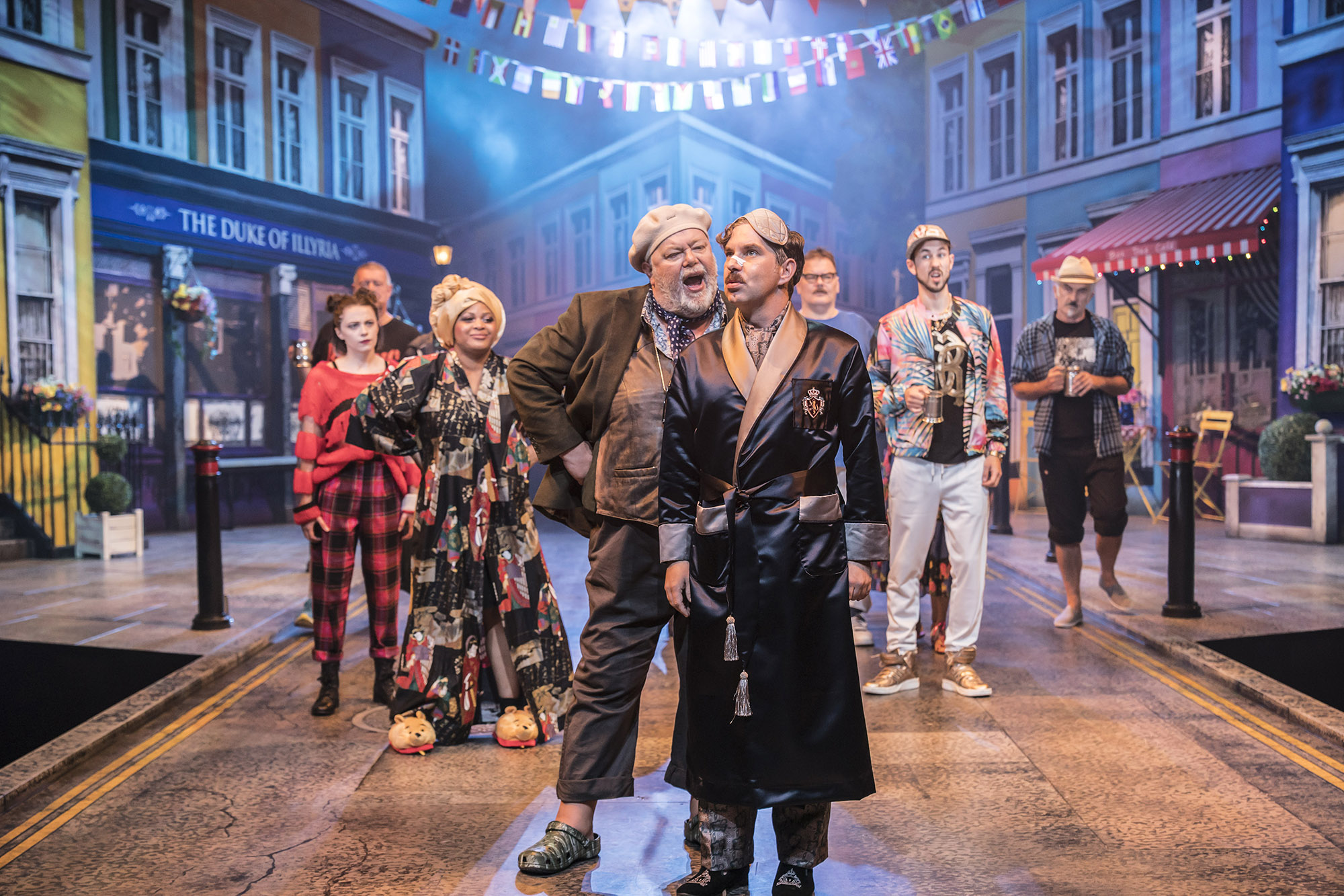 Martyn Ellis and Gerard Carey in Twelfth Night. Photography by Johan Persson