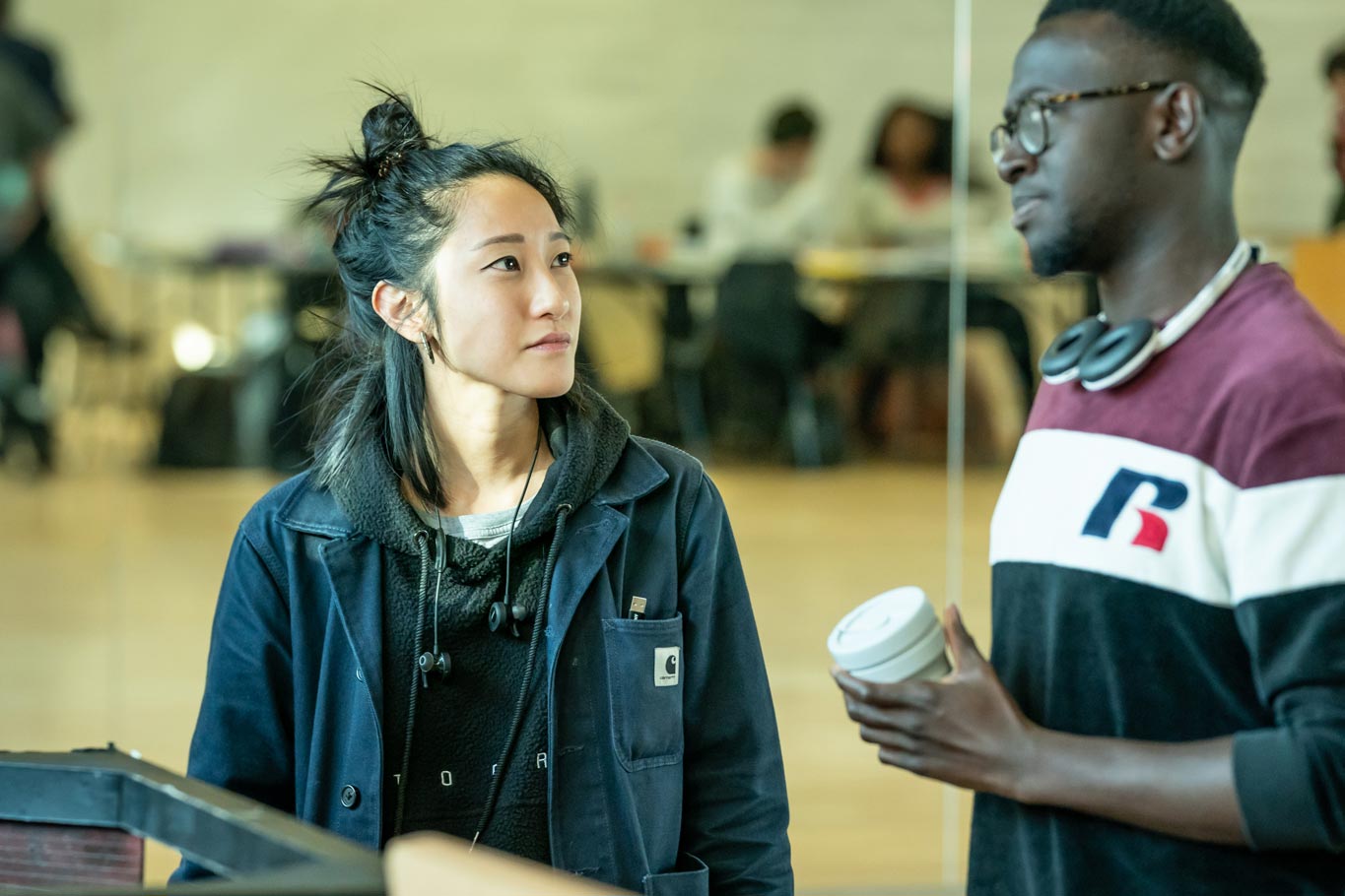 Jessica Hung Han Yun (Lighting Designer) & Robert Awosusi (Jerwood Assistant Director) Fairview (c) MarcBrenner