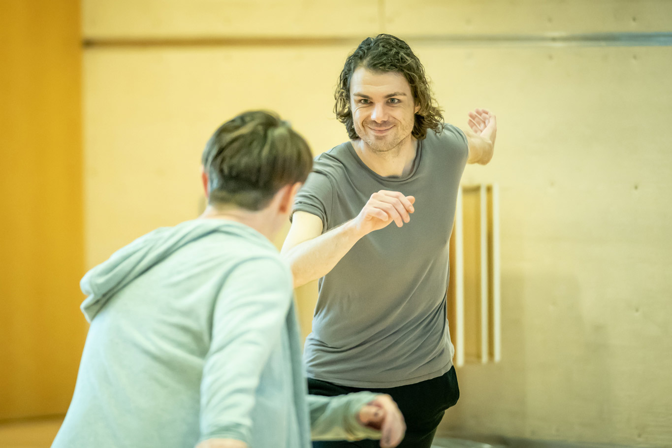 Matthew Needham in rehearsal for Fairview (c) Marc Brenner