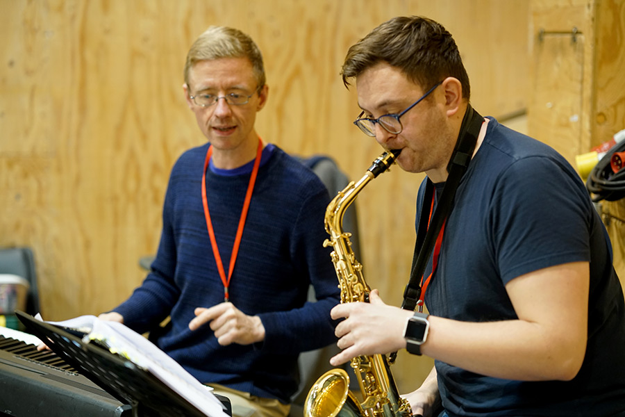 Joseph Atkins and Robert Jackson in rehearsal for She Ventures and He Wins © Anthony Lee