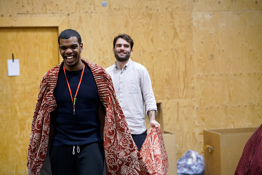 Caleb Roberts and Arthur Wilson in rehearsal for She Ventures and He Wins © Anthony Lee