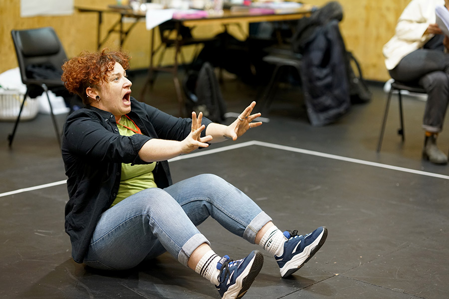 Lucy Jane Parkinson in rehearsal for She Ventures and He Wins © Anthony Lee