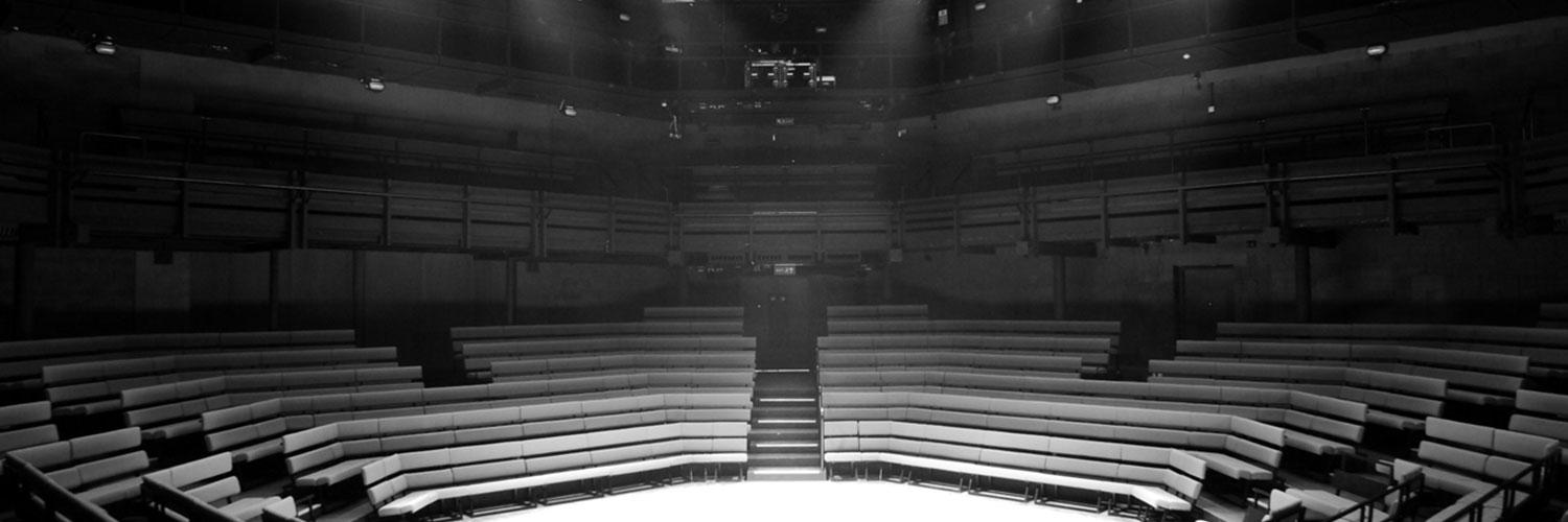 Image of Young Vic Auditorium in black and white