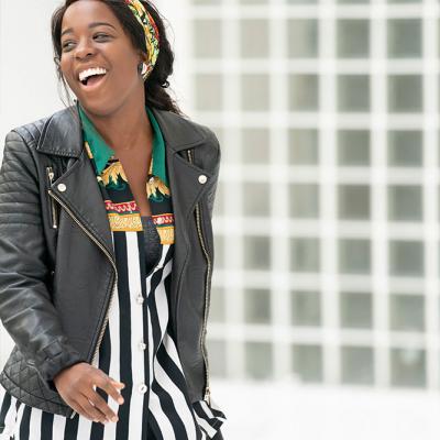 Gabrielle Brooks in rehearsal for Twelfth Night. Photo by Johan Persson