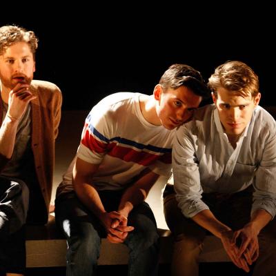 Kyle Soller, Samuel H. Levine & Andrew Burnap in The Inheritance. Photo by Simon Annand.