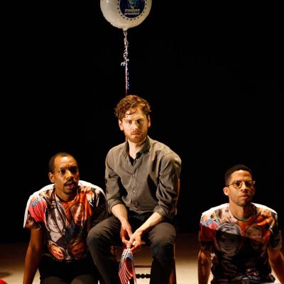 Syrus Lowe, Kyle Soller and Michael Walters in The Inheritance. Photo by Simon Annand.