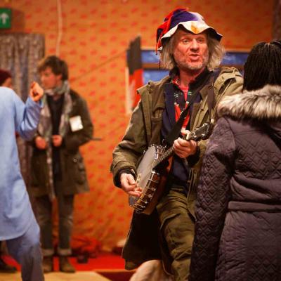 Trevor Fox (Boxer) in The Jungle at the Young Vic © David Sandison