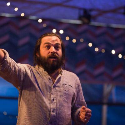 Ammar Haj Ahmad (Safi) in The Jungle at the Young Vic © David Sandison