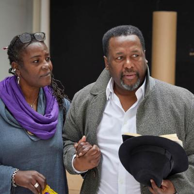  Sharon D Clarke and Wendell Pierce rehearse Death of a Salesman, YoungVic2019 (c) BrinkhoffMögenburg