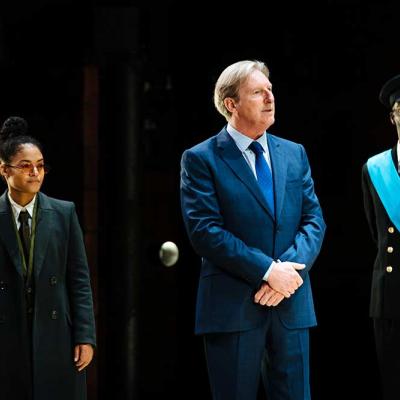 Joana Borja, Adrian Dunbar and Leo Wringer