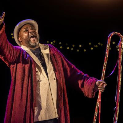 Jason Barnett in Life of Galileo at the Young Vic. Photo by Johan Persson.