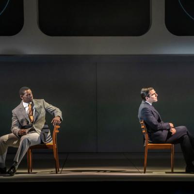 David Harewood and Zachary Quinto in Best of Enemies at Noël Coward (c) Johan Persson