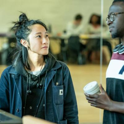 Jessica Hung Han Yun (Lighting Designer) & Robert Awosusi (Jerwood Assistant Director) Fairview (c) MarcBrenner