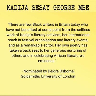 Kadija Sesay George MBE