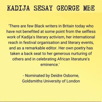 Kadija Sesay George MBE