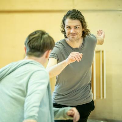 Matthew Needham in rehearsal for Fairview (c) Marc Brenner