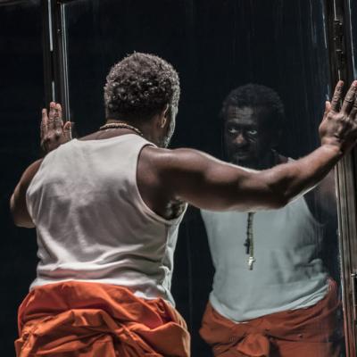 Oberon K. A. Adjepong and Joplin Sibtain in Jesus Hopped the ‘A’ Train at the Young Vic. Photo by Johan Persson