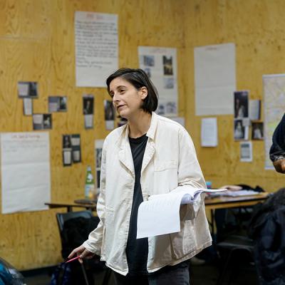 Sasha Milavic Davies in rehearsal for She Ventures and He Wins © Anthony Lee