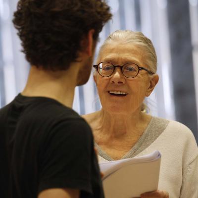 Vanessa Redgrave in rehearsal for The Inheritance