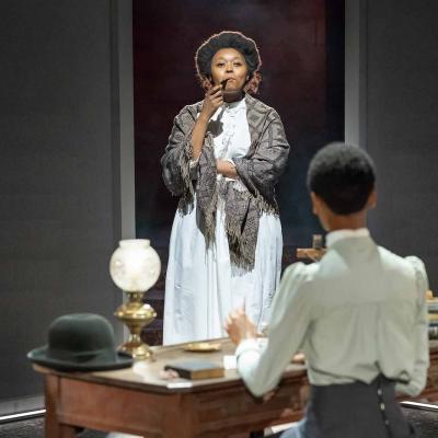 Luyanda Unati Lewis-Nyawo & Letitia Wright in The Convert at the Young Vic. Photo by Marc Brenner.