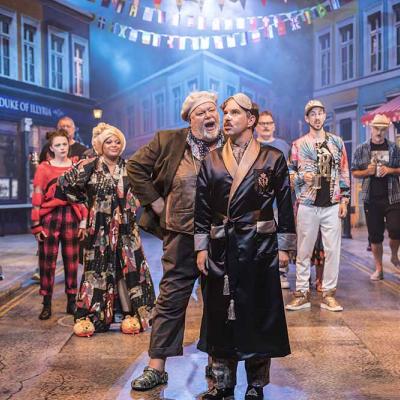 Martyn Ellis and Gerard Carey in Twelfth Night. Photo by Johan Persson.