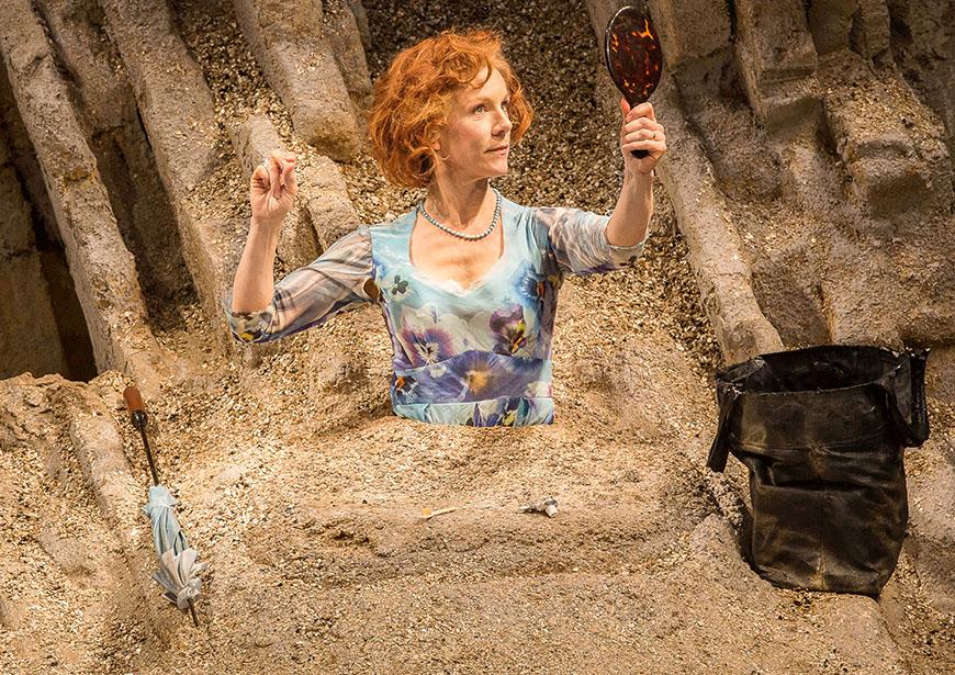 Juliet Stevenson as Winnie in Happy Days. Photo by Johan Persson. 