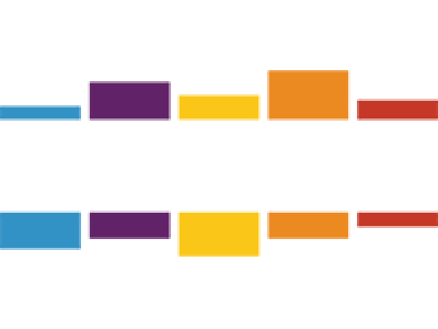 Stitcher logo - with "Stitcher" text written in white, surrounded by colourful blocks.