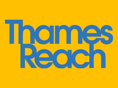 Thames Reach logo in light blue colour