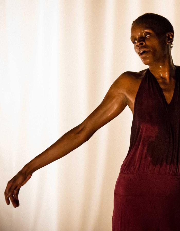 Okwui Okpokwasili in Bronx Gothic. Photo by Ian Douglas