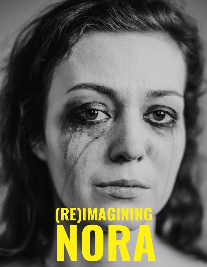 Woman with running mascara