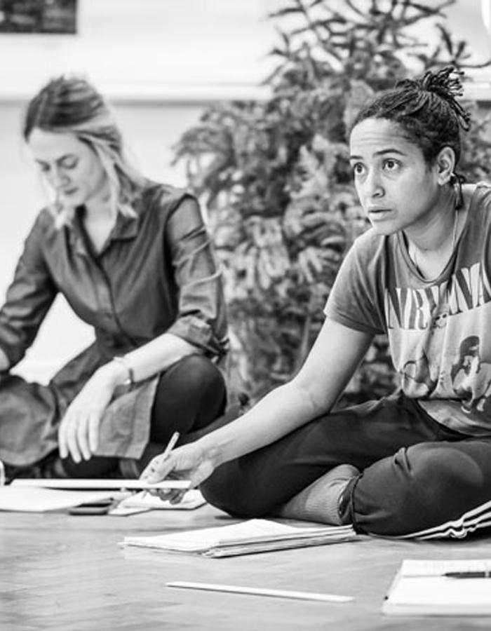 Amaka Okafor and Sophia Dalton in rehearsal