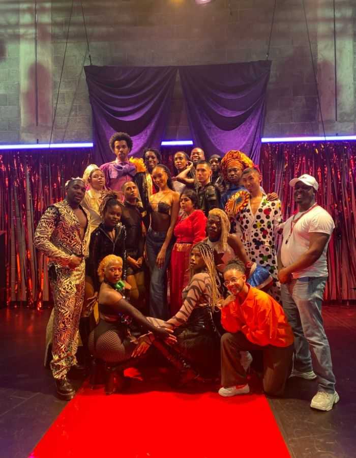 The cast of Sundown Kiki Reloaded with Jourdan Dunn