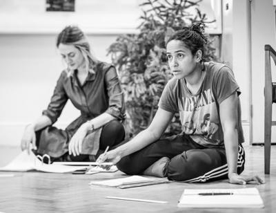 Amaka Okafor and Sophia Dalton in rehearsal